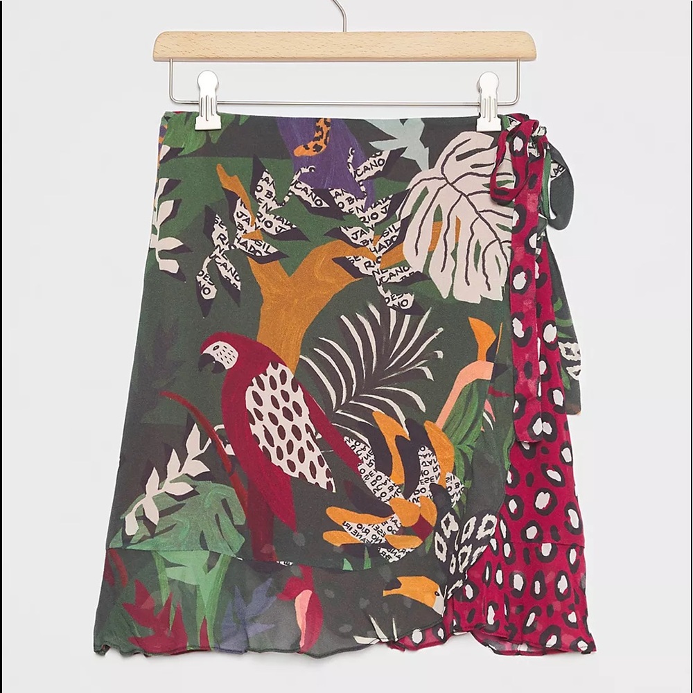 Farm Rio Belen Wrap Mini Skirt